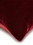 Detail View - Click To Enlarge - ONCE MILANO - Velvet and Linen Cushion — Red/Bordeaux