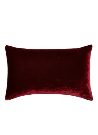 Main View - Click To Enlarge - ONCE MILANO - Velvet and Linen Cushion Set of 2 — Red/Bordeaux