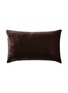ONCE MILANO - Velvet and Linen Cushion — Brown/Brown