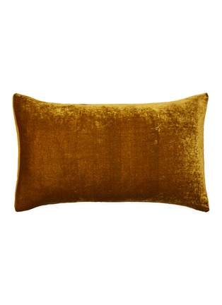 Main View - Click To Enlarge - ONCE MILANO - Velvet and Linen Cushion — Gold/Mustard