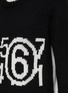  - MM6 MAISON MARGIELA - NUMBER 6 LOGO INTARSIA SCOOP NECK LONG SLEEVE KNIT SWEATER
