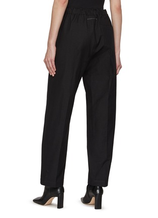 Back View - Click To Enlarge - MM6 MAISON MARGIELA - Drawstring Waist Pressed Crease Tailoring Pants