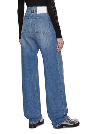 Back View - Click To Enlarge - MM6 MAISON MARGIELA - 4 BUTTON HIGH WAIST RIPPED JEANS