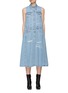 Main View - Click To Enlarge - MM6 MAISON MARGIELA - Sleeveless Denim Midi Dress