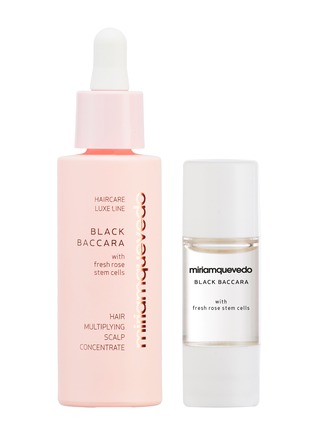 Main View - Click To Enlarge - MIRIAM QUEVEDO - BLACK BACCARA HAIR MULTIPLYING SCALP CONCENTRATE & PRE-TREATMENT EXFOLIATOR SET