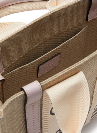 Detail View - Click To Enlarge - CHLOÉ - ‘Woody’ Eco Canvas Small Tote Bag