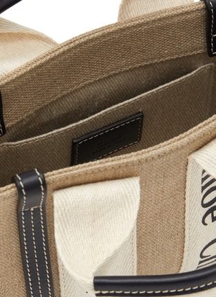 Detail View - Click To Enlarge - CHLOÉ - MINI ‘WOODY’ ECO CANVAS TOTE BAG