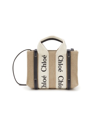 Main View - Click To Enlarge - CHLOÉ - MINI ‘WOODY’ ECO CANVAS TOTE BAG