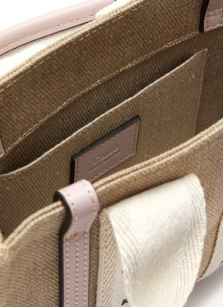 Detail View - Click To Enlarge - CHLOÉ - ‘Woody’ Eco Canvas Mini Tote Bag