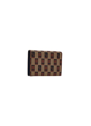Figure View - Click To Enlarge - MOREAU - ‘PORTE CARTE’ PRINTED LEATHER PLIANT CARD HOLDER