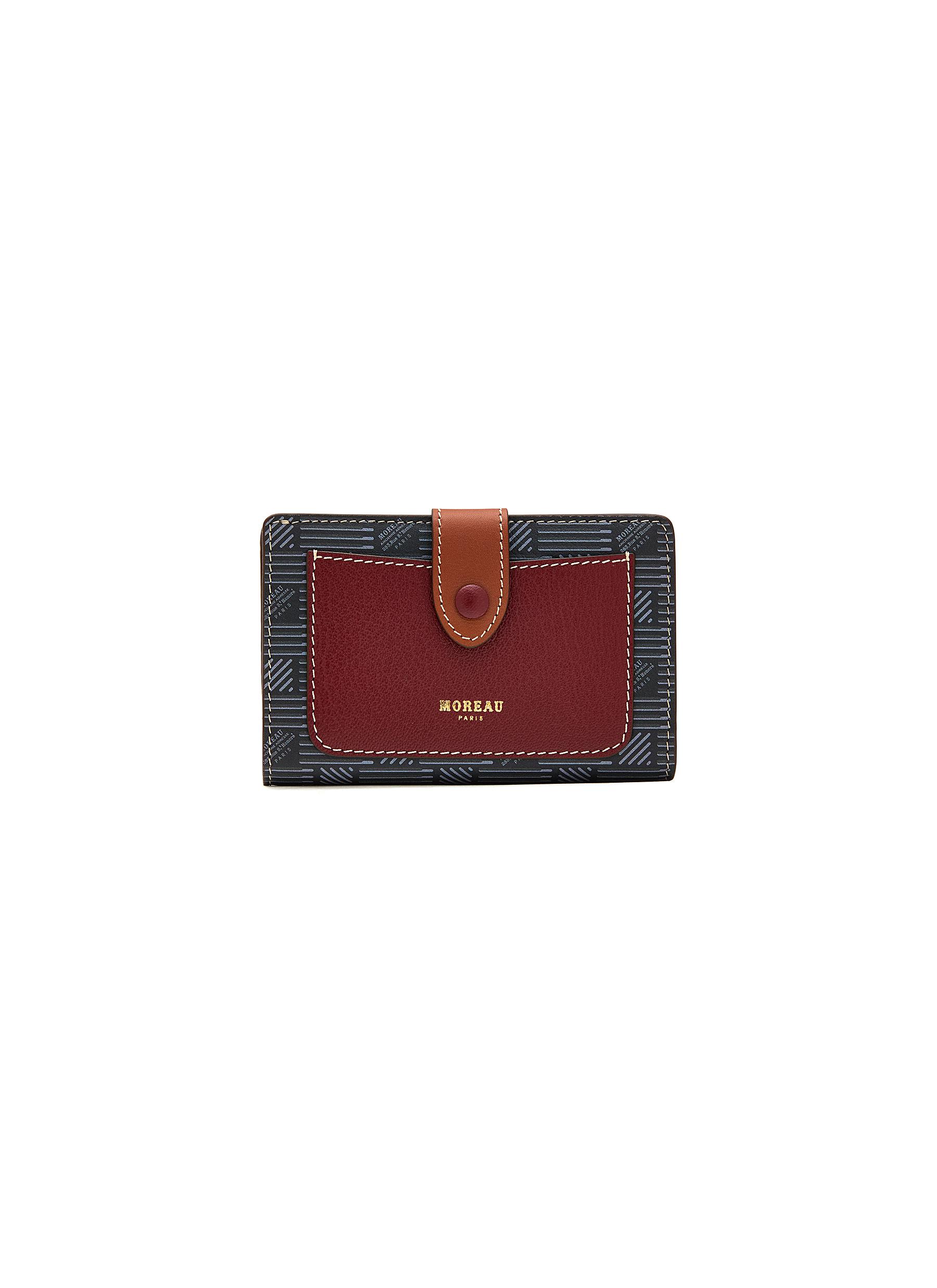 Moreau Printed Leather Bifold Wallet In Brown