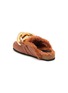 JW ANDERSON - Flat Chain Faux Fur Lining Leather Sandals