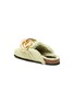  - JW ANDERSON - Flat Chain Faux Fur Lining Leather Sandals