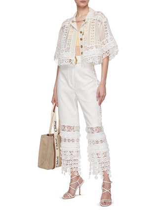 Figure View - Click To Enlarge - ZIMMERMANN - ‘HIGH TIDE’ BELTED NAUTICAL PANTS