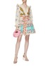 Figure View - Click To Enlarge - ZIMMERMANN - Lace Trimmed Floral Print Mini Wrap Dress