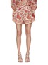 Main View - Click To Enlarge - ZIMMERMANN - ‘VITALI’ BELTED BEAD EMBELLISHED BUCKLE A-LINE SHORTS