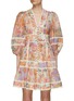 Main View - Click To Enlarge - ZIMMERMANN - ‘Cira’ Lace Trim Floral Print Mini Dress