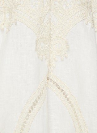  - ZIMMERMANN - Lace Embellished Puff Sleeve Mini Dress
