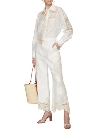 Figure View - Click To Enlarge - ZIMMERMANN - ‘LAUREL’ BUTTON UP EMBROIDERED SHIRT