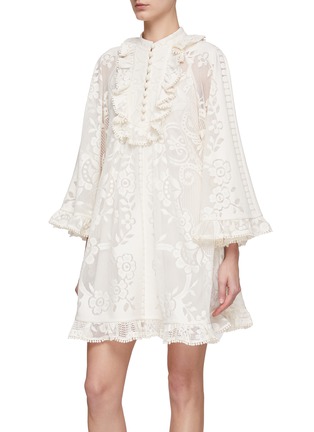 Detail View - Click To Enlarge - ZIMMERMANN - ‘TIGGY’ LACE MINI DRESS
