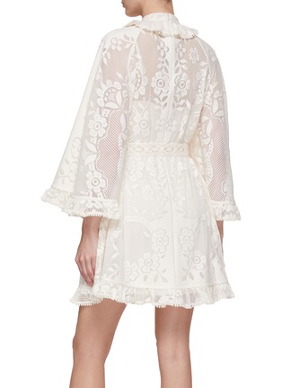 Back View - Click To Enlarge - ZIMMERMANN - ‘TIGGY’ LACE MINI DRESS