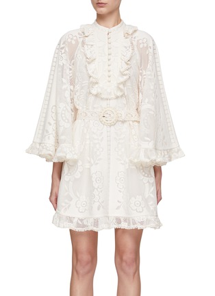 Main View - Click To Enlarge - ZIMMERMANN - ‘TIGGY’ LACE MINI DRESS