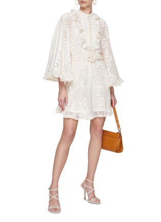 Figure View - Click To Enlarge - ZIMMERMANN - ‘TIGGY’ LACE MINI DRESS