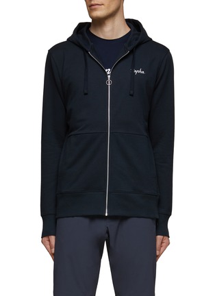 Main View - Click To Enlarge - RAPHA - Ring Zip Pull Chest Logo Cotton Drawstring Hoodie