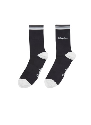 Main View - Click To Enlarge - RAPHA - Striped Collar Logo Appliqué Socks