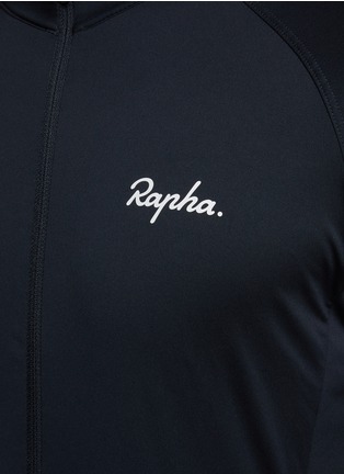  - RAPHA - ‘Core’ Contrasting Sleeve Stripe Chest Logo Zip-Up T-Shirt