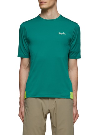 Main View - Click To Enlarge - RAPHA - ‘Explore’ Contrasting Hem Chest Logo Crewneck T-Shirt