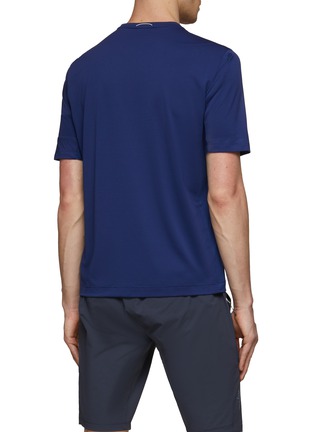 Back View - Click To Enlarge - RAPHA - ‘Explore’ Double Stripe Reflective Logo Crewneck T-Shirt