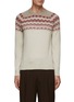 Main View - Click To Enlarge - EQUIL - LONG SLEEVE CREW NECK INTARSIA KNIT WOOL SWEATER