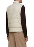 Back View - Click To Enlarge - EQUIL - ZIP FRONT BUTTONED MOCK COLLAR ZIP POCKET QUILTED VEST