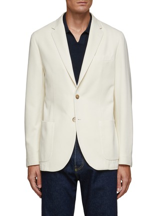 Main View - Click To Enlarge - EQUIL - SINGLE BREASTED NOTCH LAPEL UNLINED COTTON CASHMERE BLEND BLAZER