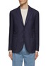 Main View - Click To Enlarge - EQUIL - ‘JACK’ NOTCH LAPEL PATCH POCKET GARMENT DYED SINGLE BREASTED WOOL BLAZER