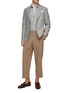 Figure View - Click To Enlarge - EQUIL - ‘JACK’ NOTCH LAPEL PATCH POCKET UNLINED GLEN PLAID SINGLE BREASTED BLAZER