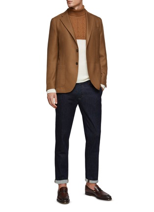 Figure View - Click To Enlarge - EQUIL - Wool Knit Single Breasted Blazer