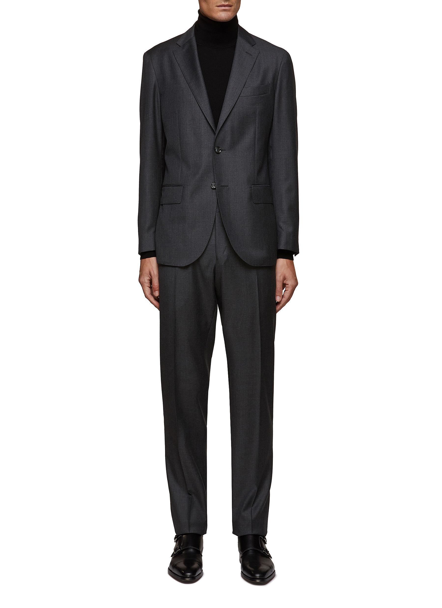 Equil Single Breasted Notch Lapel Unlined Suit In Grey
