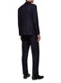 Back View - Click To Enlarge - EQUIL - DOUBLE BREASTED PEAK LAPEL UNLINED SUIT
