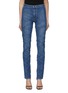 Main View - Click To Enlarge - RTA - ‘Carlota’ Braided Panel Skinny Jeans