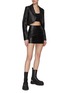 Figure View - Click To Enlarge - RTA - ‘KALANA’ BRAIDED LEATHER SKIRT