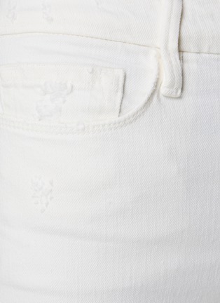  - RTA - ‘Mano’ Pintuck Detail High Low Hem Denim Shorts