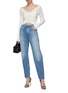 Figure View - Click To Enlarge - RTA - ‘Ele’ Pintuck Detail Relaxed Fit Tapered Leg Jeans