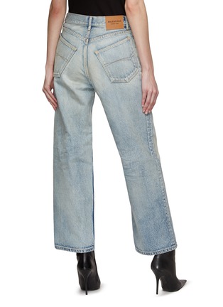 Back View - Click To Enlarge - BALENCIAGA - Ankle Cut Wide Leg Jeans