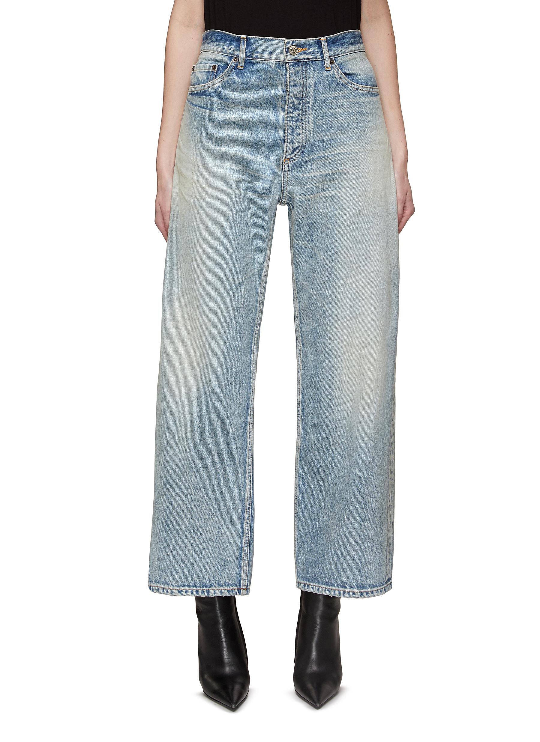 BALENCIAGA | Ankle Cut Wide Leg Jeans | Women | Lane Crawford