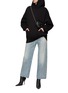 Figure View - Click To Enlarge - BALENCIAGA - Ankle Cut Wide Leg Jeans