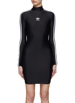 Main View - Click To Enlarge - BALENCIAGA - x adidas Trefoil Logo Print Mini Dress