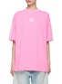 Main View - Click To Enlarge - BALENCIAGA - x adidas Trefoil Logo Print Mock Neck Short Sleeve T-Shirt