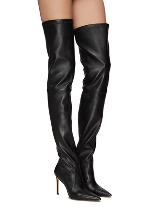 Figure View - Click To Enlarge - STUART WEITZMAN - ‘ULTRASTUART’ LEATHER THIGH HIGH BOOTS